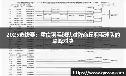 2025选拔赛：重庆羽毛球队对阵商丘羽毛球队的巅峰对决